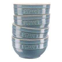 Staub Ceramique Schüssel-Set 0,7 l Rund Keramik Türkis 4-tlg.
