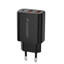 Wozinsky CWCUCB 30W USB-C / 2 x USB-A Wandladegerät - Schwarz