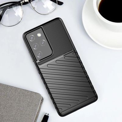 9. Thunder Case für Samsung Galaxy S23 Ultra Silikon Armor Case blau