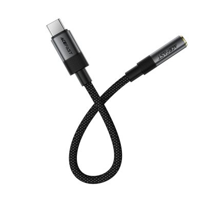 3. Acefast J12 USB-C auf 3,5-mm-Miniklinkenadapter – Schwarz