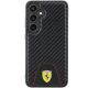 3. Ferrari Carbon Stitched Bottom Case für Samsung Galaxy S24 – Schwarz