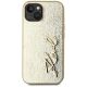 3. Karl Lagerfeld Wrinkled Metal Signature iPhone 15 Hülle - Gold