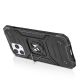 4. Wozinsky Ring Armor robuste Hybrid-Hülle + Magnethalterung für iPhone 13 silber