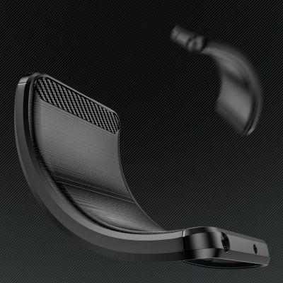 4. Carbon Case Hülle für Infinix Hot 12 Play NFC / Hot 12 Play flexible Silikon-Carbon-Hülle schwarz