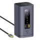 Baseus Spacemate Hub USB-C 11-in-1 Dockingstation mit 3x HDMI 4K 60Hz + 2x USB-A (10 Gbit/s) + 1x USB-C (10 Gbit/s) + RJ45 + 2x USB-A (480 Mbit/s) + 1x USB-C (PD) + 1x 3,5-mm-Klinkenbuchse – Grau