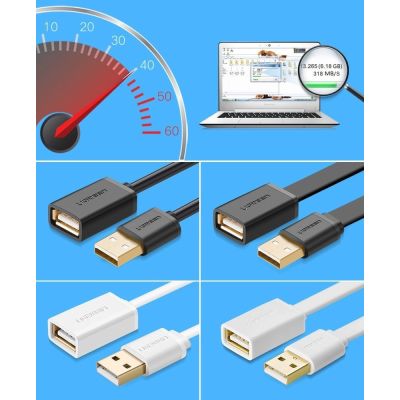 5. Ugreen Kabeladapter USB (weiblich) - USB (männlich) 2m schwarz (10316)