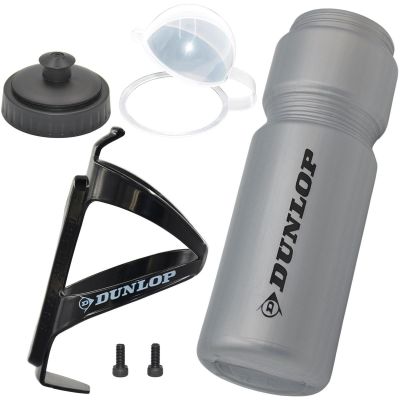 11. DUNLOP 750ML FAHRRADTRINKFLASCHE MIT KÄFIG SILBER