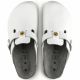 8. Birkenstock Boston ESD White Damen Clogs Naturleder schmale medizinische Hausschuhe (0061378)