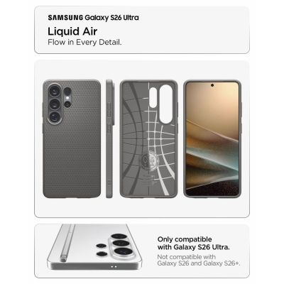6. Spigen Liquid Air Hülle für Samsung Galaxy S26 Ultra – Grau