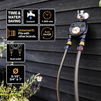 3. Fiskars 1054792 Schwarzer elektronischer Bewässerungscontroller
