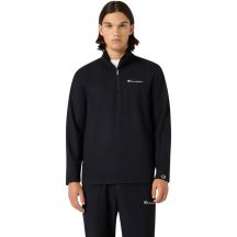 Champion Herren-Fleece-Sweatshirt mit halbem Reißverschluss, Schwarz, 220446 KK001