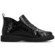2. Damen-Ankle-Boots aus Lackleder, Krokodilmuster, schwarz, Rieker 71150-00