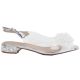 2. Transparente Damen-Sandalen mit silberfarbenem Zierelement D&A MR62-9072