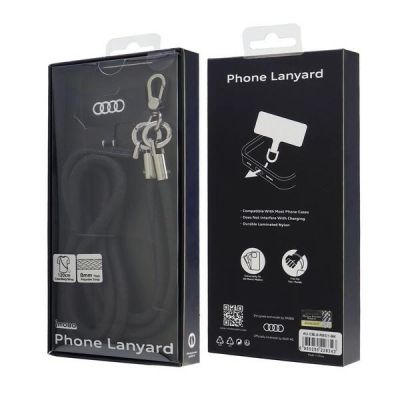 3. Audi Crossbody Leine Universal 120cm x 6mm - Schwarz