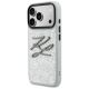 2. Karl Lagerfeld IML Glitter KL Diamond Logo Hülle für iPhone 17 Pro - Silber