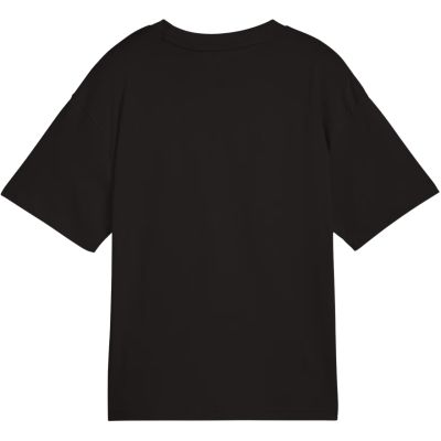 3. Puma Ess Boxy Tee mit zentriertem Katzenlogo für Kinder, Schwarz, 685131 01
