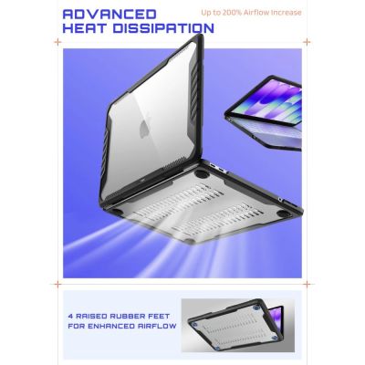 3. Supcase Unicorn Beetle Pro Hülle für MacBook Neo 13" 2026 - Transparent Schwarz