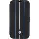 2. Tasche BMW BMBKP14L22RVSK iPhone 14 Pro 6.1" schwarz/schwarz Büchertasche Leder Stamp Blue Lines