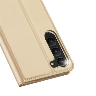 3. Dux Ducis Skin Pro Hülle für Samsung Galaxy S23+ Flip Card Wallet Stand Gold