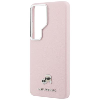 6. Karl Lagerfeld Saffiano KC Metal Logo MagSafe Hülle für Samsung Galaxy S26 Ultra - Pink