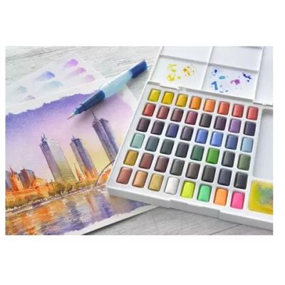 2. Faber-Castell 169748 wasserbasierte Farbe Multi Palette 48 Stück.