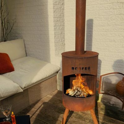 6. Bonfeu Bonton 40 4000R rostiger Gartenkamin