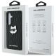 8. Karl Lagerfeld Leder-Hülle mit Monogramm-Pin-Logo und Choupette-Kopf für Samsung Galaxy S25, Schwarz