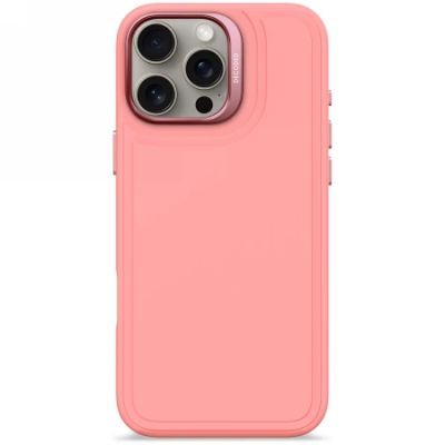 Decoded Antimicrobial Silicone Stacks Backcover Case mit MagSafe für iPhone 16 Pro Max – Pink