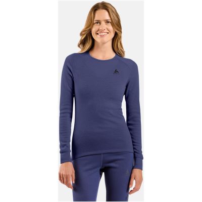 2. Odlo BL TOP Crew Neck l/s ACTIVE WARM Langarm Thermounterwäsche Gr. M Blau