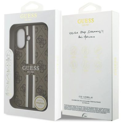 8. Guess 4G MagSafe-Hülle mit Printstreifen für iPhone 17 – braun