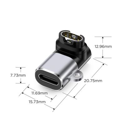 4. Tech-Protect Ultraboost USB-C Winkeladapter für Garmin Watch - Grau