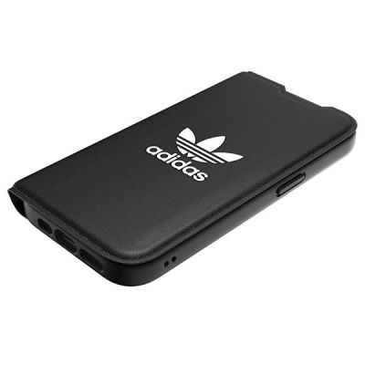 7. Adidas OR Booklet Case BASIC iPhone 14 Pro 6,1" schwarz/schwarz weiß 50182