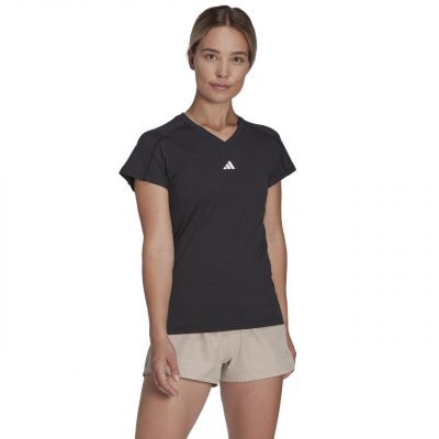 4. adidas Aeroready Train Essentials Minimal Branding V-Ausschnitt Tee W HN5543