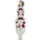2. Gläserner Christbaumspitzen-Aufsatz 3 Schneemänner 28 cm