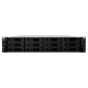 Synology RS3618xs NAS; 2U-Rack; 12x (3,5"-SATA-HDD/2,5"-SATA-HDD); Intel Xeon D-1521; 8 GB DDR4 ECC UDIMM (max. 64 GB), 4x 1GbE RJ-45
