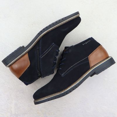 5. Herren-Ankle-Boots aus Wildleder, marineblau, Bugatti 331-8373H-1400