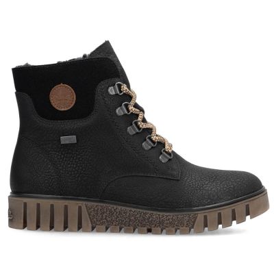 32. Wasserdichte schwarze Damen-Trekkingstiefeletten Rieker Y3433-00