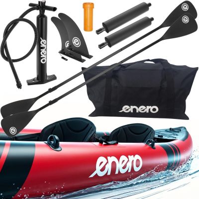 61. 2-Personen-Kajak-Set 385x96x42cm Laminiertes PVC 200kg ENERO