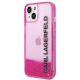 2. Karl Lagerfeld Liquid Glitter Elong Case für iPhone 14 Plus – Pink