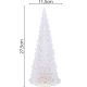 16. Dekorativer Weihnachtsbaum, transparent, warmweiß, 27 cm