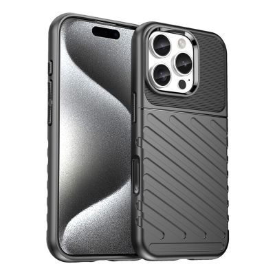 Thunder Case Silikon-Schutzhülle für iPhone 16e / 17e – Schwarz