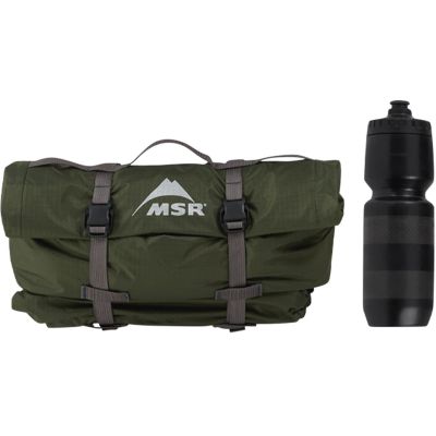 11. MSR Hubba Hubba Bikepack 2-Personen-Dreieckszelt, grün, rot, weiß