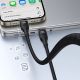 10. Baseus Flash Series 3 100W USB-C 3in1 Kabel - USB-C+USB-C+ Lightning 1,5m + 3 x 0,25m - schwarz