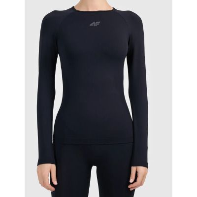 Nahtloses, schnelltrocknendes Thermo-Unterwäsche-Oberteil für Damen zum Skifahren – 4F Longsleeve 4FWAW26USEAF326-20S