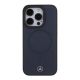 3. Mercedes Smooth Leather MagSafe Hülle für iPhone 15 Pro – Marineblau
