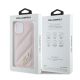 8. Karl Lagerfeld Diagonal Quilted Script Hülle für iPhone 15 Plus / 14 Plus – Rosa