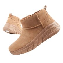 Skechers Damen Winterstiefel Isolierte Lederstiefeletten Braun