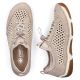 3. Bequeme Damenschuhe mit Lochmuster, beige, Rieker 55960-60