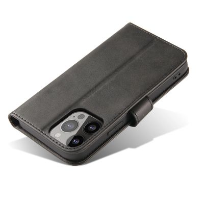 6. Wallet Case mit Ständer für iPhone 15 Pro Magnet Case – Schwarz
