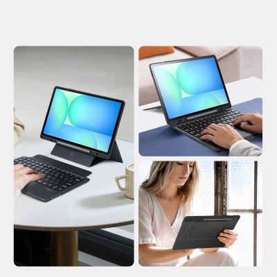 5. Dux Ducis (DK-Serie) Tastaturhülle für Samsung Tab S10 FE+ (Plus) – Schwarz